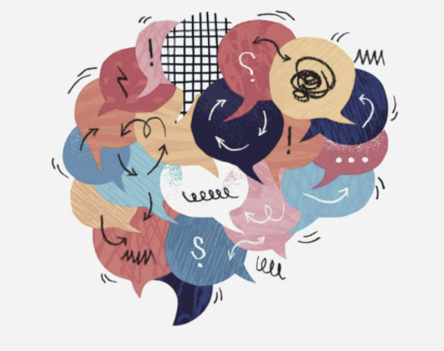 estres, mente concepto cabeza llena